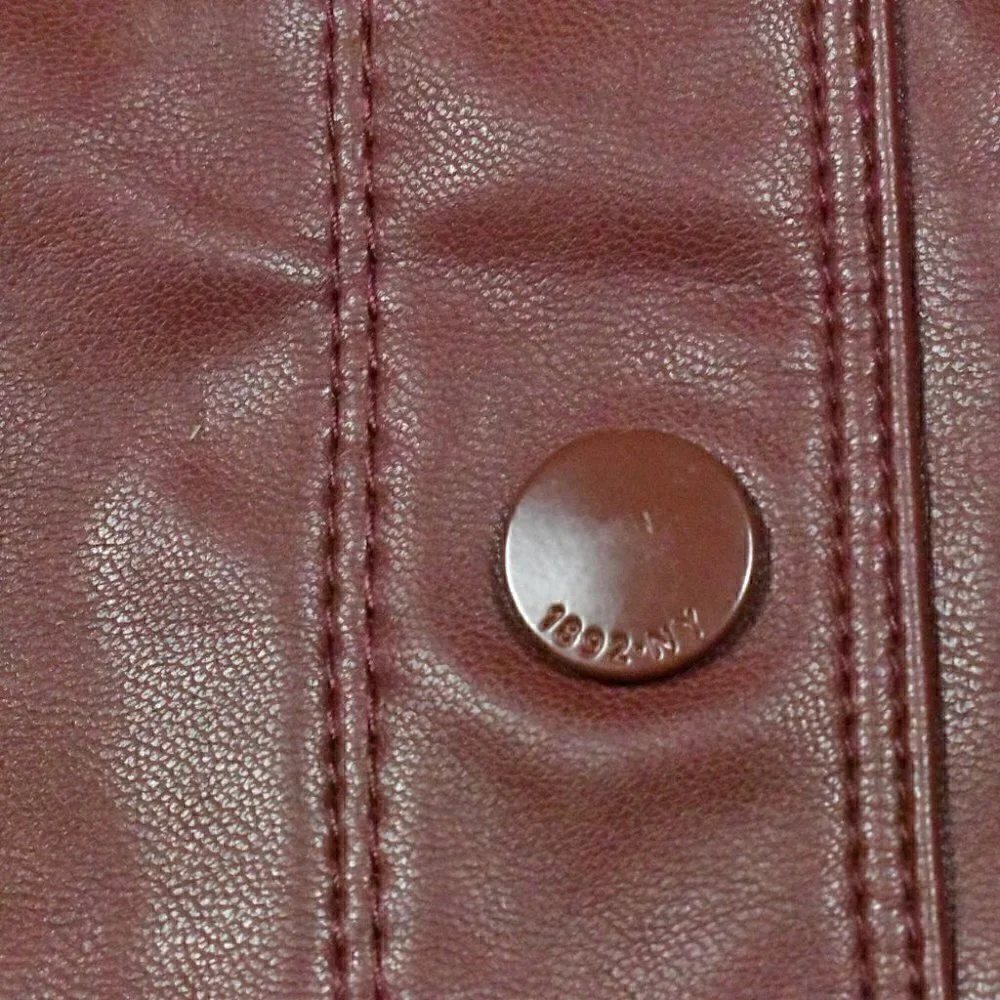Abercrombie & Fitch Faux Leather Knee Length Brown Skirt Size S